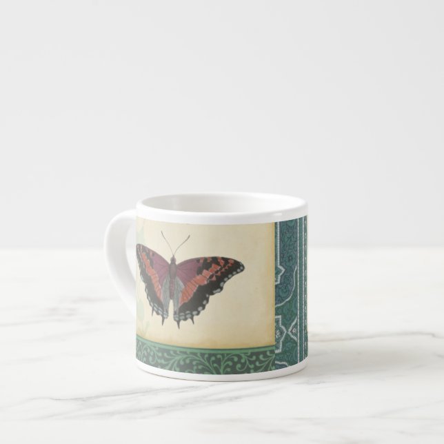 Dekorative Butterfly Brocade von Vision Studio Espressotasse (Vorderseite Links)