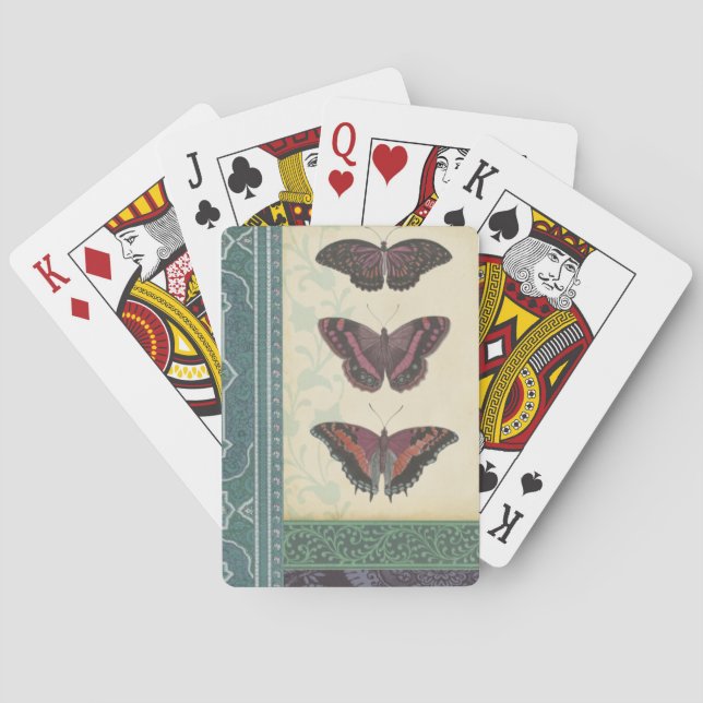 Dekorative Butterfly Brocade von Vision Studio Spielkarten (Rückseite)