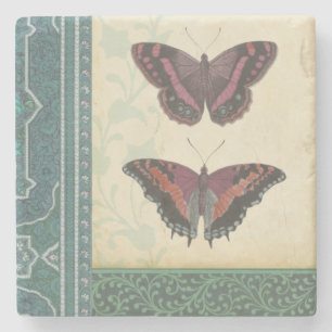 Dekorative Butterfly Brocade von Vision Studio Steinuntersetzer