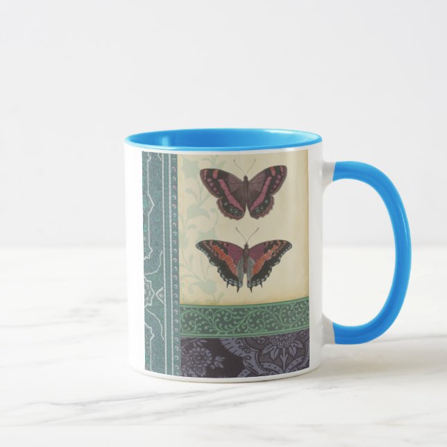 Dekorative Butterfly Brocade von Vision Studio Tasse (Rechts)