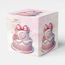 Dekorative Cake Pink Bow Gevor Box Geschenkschachtel