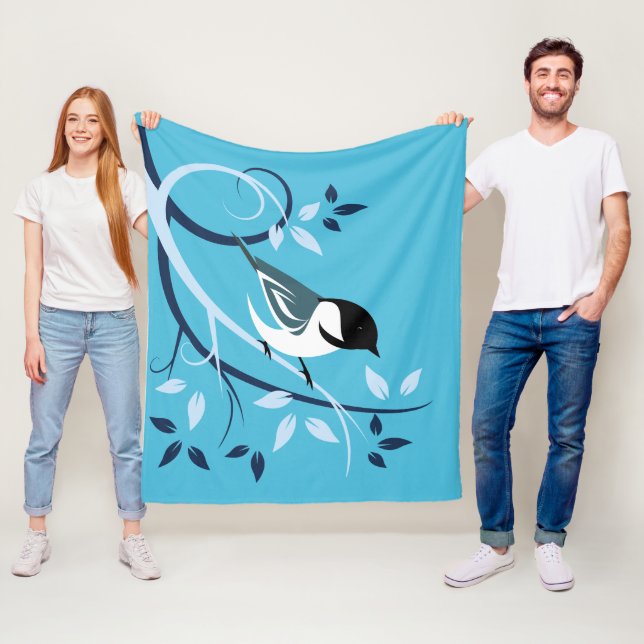 Dekorative Chickadee-Vogel-Geschenke Fleecedecke (Beispiel)