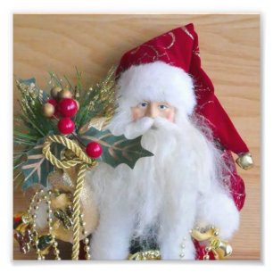 DEKORATIVE CHRISTMAS SANTA FOTODRUCK