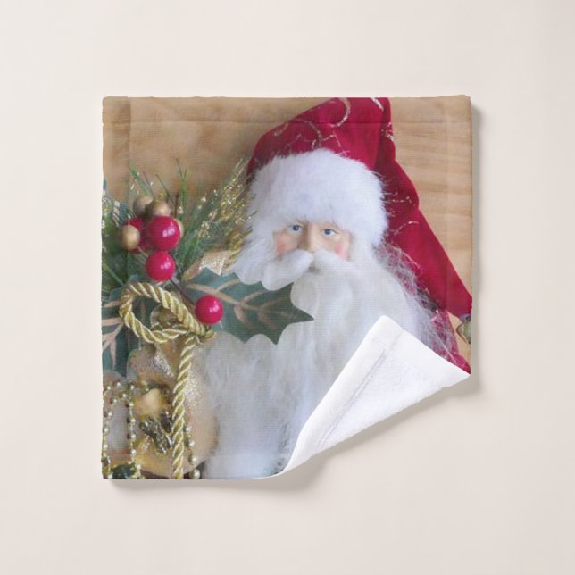 DEKORATIVE CHRISTMAS SANTA WASCHLAPPEN (Waschlappen)