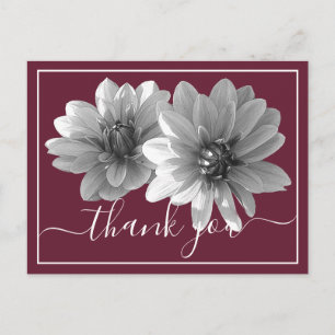 Dekorative Dahlia Wein Farbe Hintergrund Vielen Da Postkarte