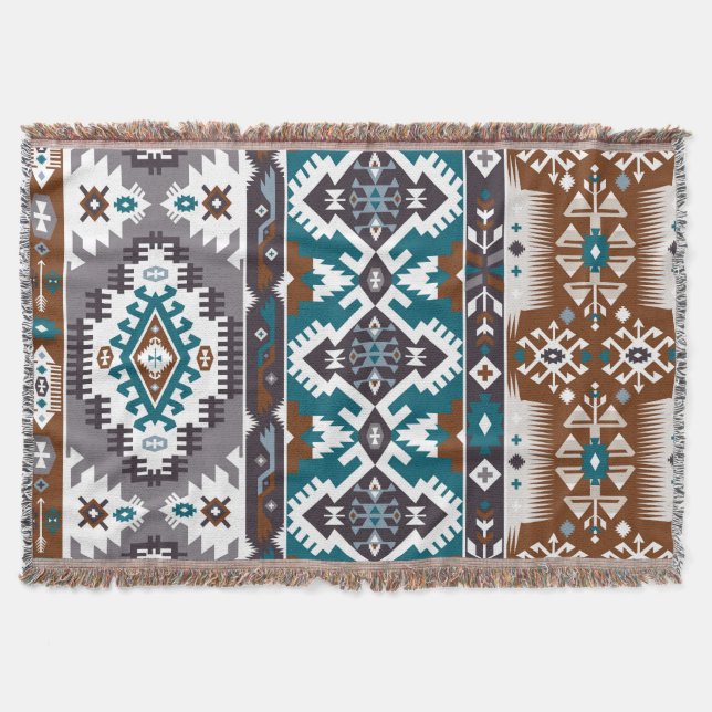 Dekorative Decke. Buntes Muster in der aztekischen Decke (Vorderseite)
