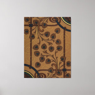 Dekorative Deco-Blumen Leinwanddruck