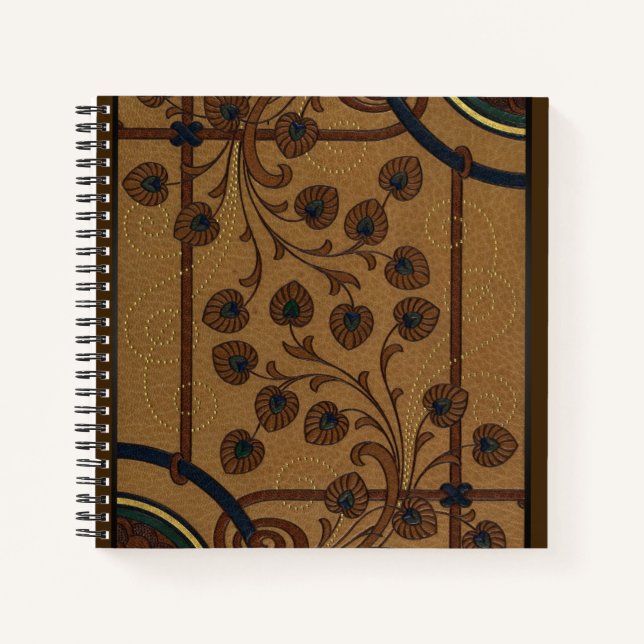 Dekorative Deco-Blumen Notizbuch (Vorderseite)
