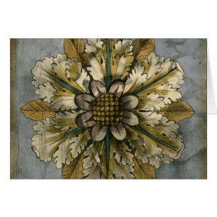 Dekorative Demask Rosette auf grauem Hintergrund
