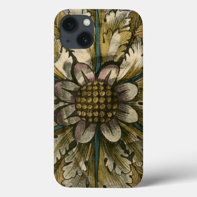 Dekorative Demaskrosette auf grauem Hintergrund Case-Mate iPhone Hülle (Rückseite)