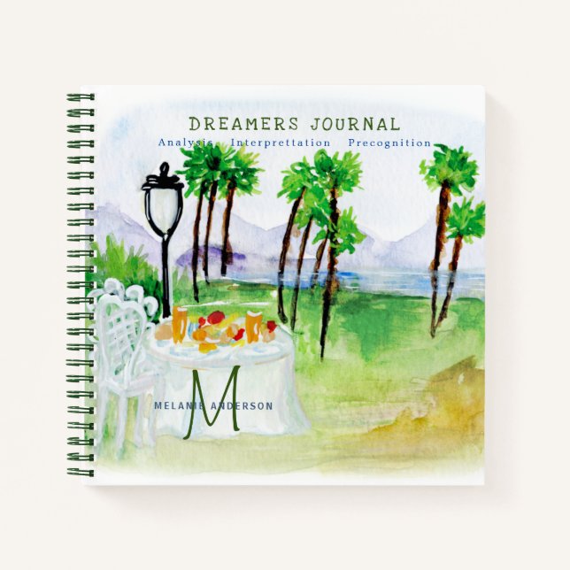 Dekorative Dreamers Journal Dream Analysis Notes Notizbuch (Vorderseite)