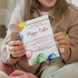 Dekorative Eier und alljährlich glückliche Ostern Einladung