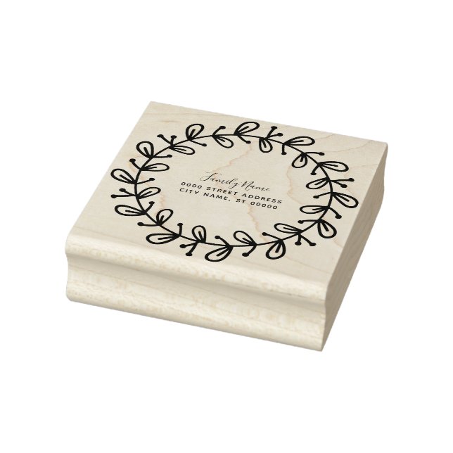 Dekorative Einfache Rücksendeadresse Gummi Briefma Gummistempel (Stempel)