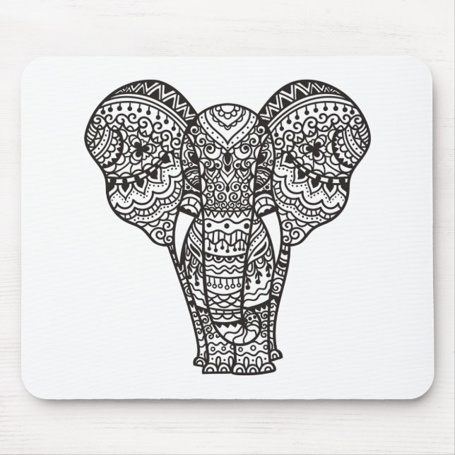 Dekorative Elefant-Art Mousepad (Vorne)