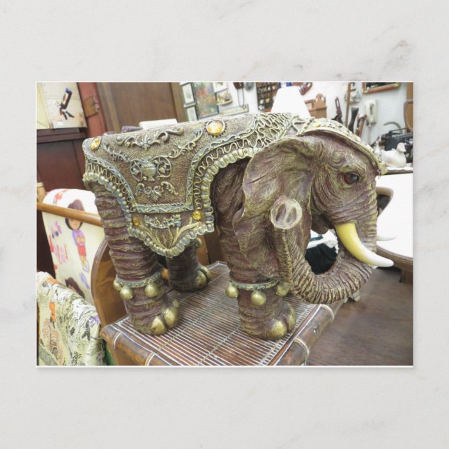 Dekorative Elefant Postkarte (Vorderseite)