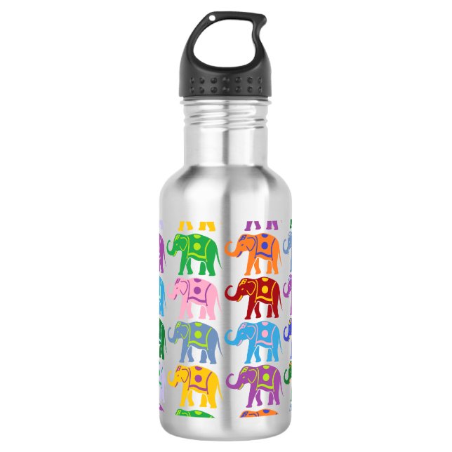 Dekorative Elefanten Edelstahlflasche (Vorderseite)