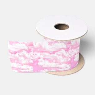 Dekorative Elegant Soft Powder Pink Wolken Satinband