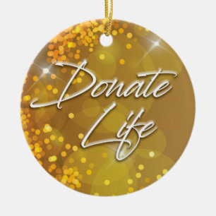 Dekorative Elegante Gold Weihnachten Spenden Leben Keramik Ornament