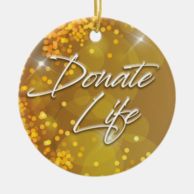 Dekorative Elegante Gold Weihnachten Spenden Leben Keramik Ornament (Vorne)