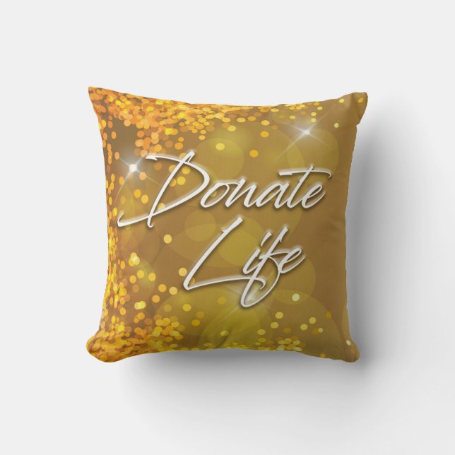 Dekorative Elegante Gold Weihnachten Spenden Leben Kissen (Vorderseite)