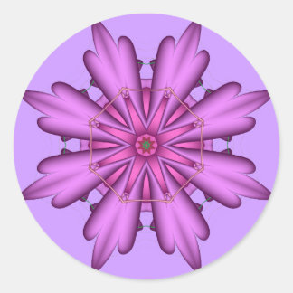 Dekorative Fantasy-Blume-Aufkleber Runder Aufkleber