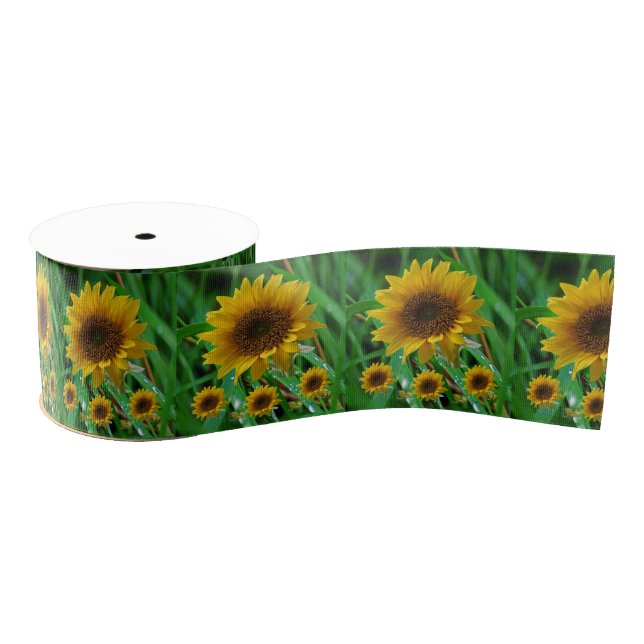 dekorative Farbbandsonnenblumen Ripsband (Spule)