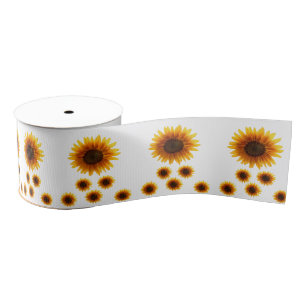 dekorative Farbbandsonnenblumen Ripsband