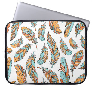 Dekorative Federn: HandGezeichnet Vintage Kunst Laptopschutzhülle