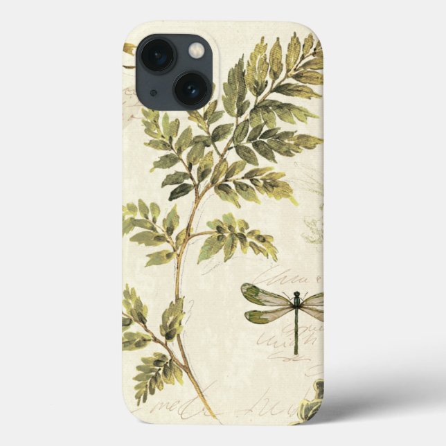 Dekorative Ferns und eine Libelle Case-Mate iPhone Hülle (Rückseite)