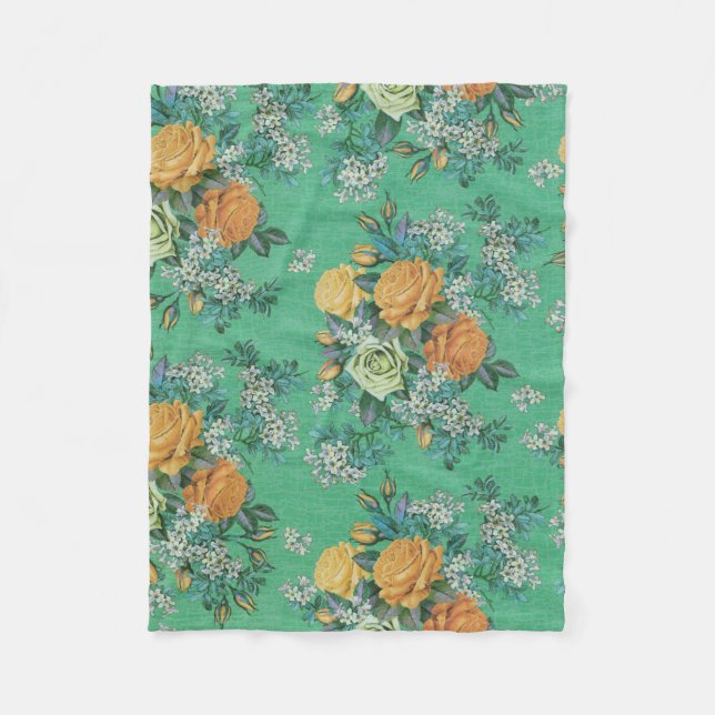 dekorative Fleecedecke der bunten Blume (Vorderseite)