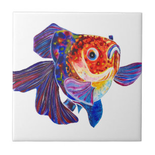 Dekorative Fliese Kaliko Veiltail Goldfischs