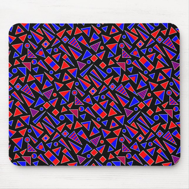 Dekorative Formen - Diagonal - Schwarz Mousepad (Vorne)