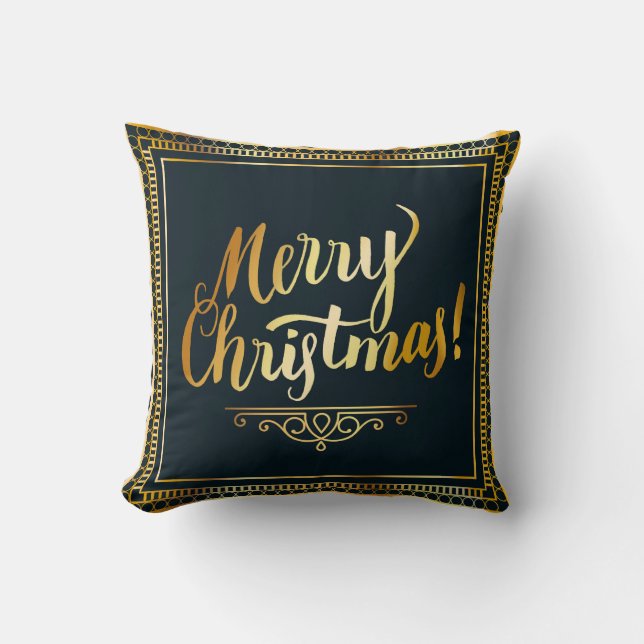 Dekorative frohe Weihnachten Kissen (Vorderseite)
