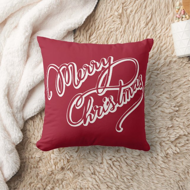 Dekorative frohe Weihnachten Rot Moderne Kissen (Decke)