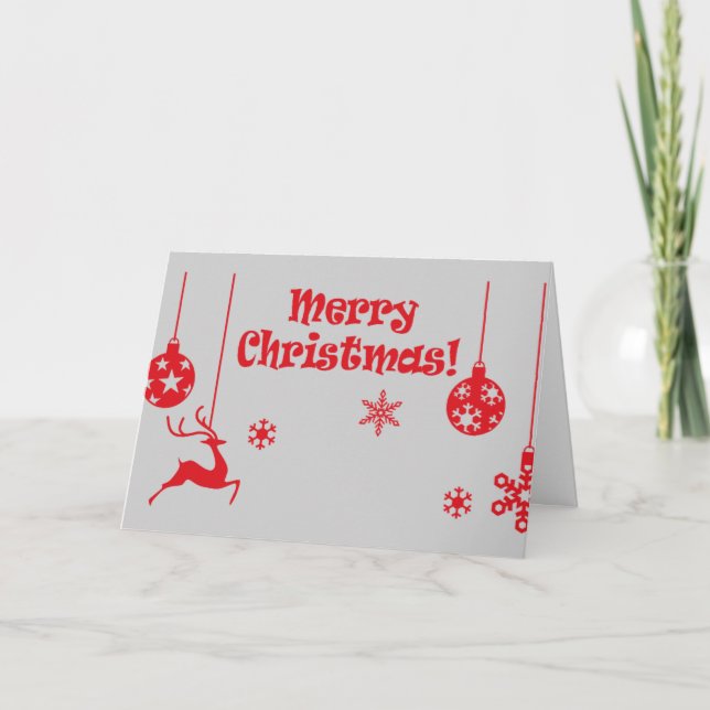 Dekorative Frohe Weihnachtsschmuck Feiertagskarte (Vorderseite)
