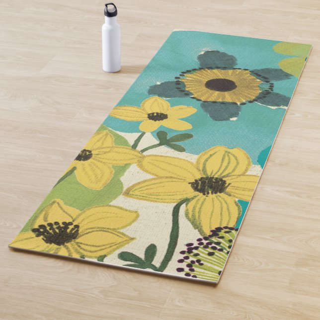 Dekorative Garten-Blumen Yogamatte (Beispiel)