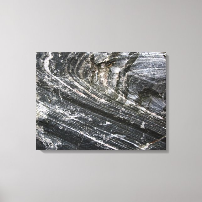 Dekorative Geologie Kurve Rock Textur Leinwanddruck (Vorderseite)