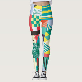 Dekorative Geometrie: Vintage Musterelemente Leggings