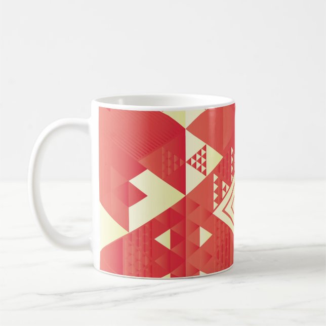 Dekorative geometrische, abstrakte Vintage Element Kaffeetasse (Links)
