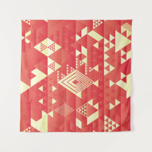 Dekorative geometrische, abstrakte Vintage Element Wandteppich