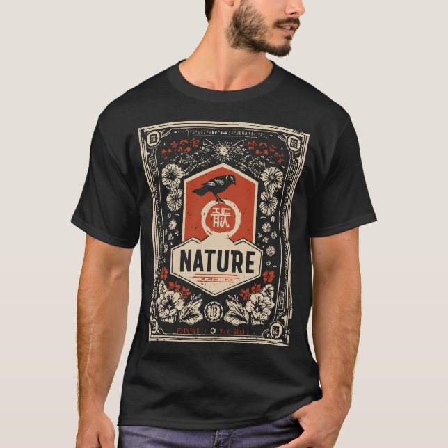 Dekorative Gestaltung des Naturwaldes T-Shirt (Vorderseite)
