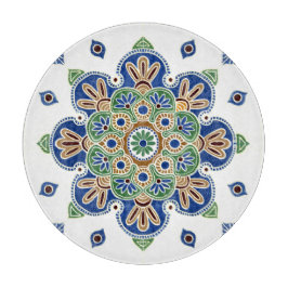 Dekorative Glasschneidplatte 12" Medallion Schneidebrett
