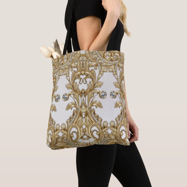 Dekorative Gold Totbeutel Tasche (Von Nahem)