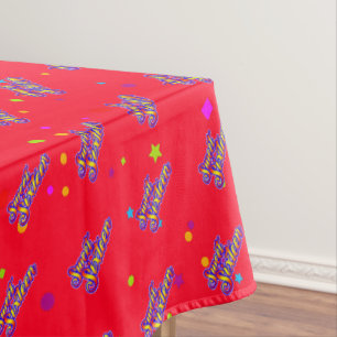 Dekorative Gradient Stilvoll Sweet 16 on Red Tischdecke