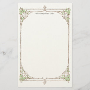 Dekorative Grenze Briefpapier
