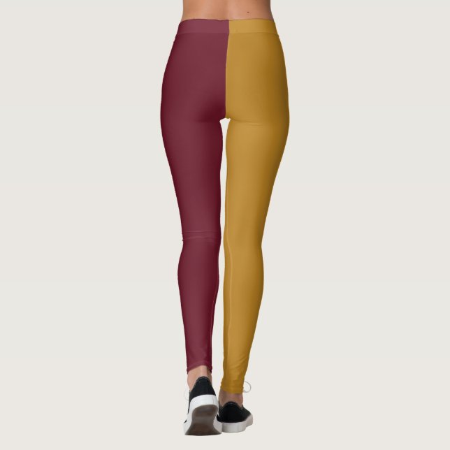 Dekorative Hälfte und Hälfte Leggings (Rückseite)