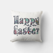 Dekorative Happy Oaster Typografy | Dekokissen