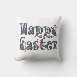 Dekorative Happy Oaster Typografy | Dekokissen