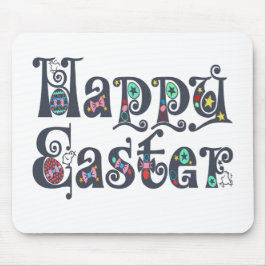 Dekorative Happy Oaster Typografy | Mousepad