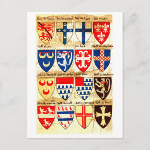 Dekorative Heraldry Muster Postkarte